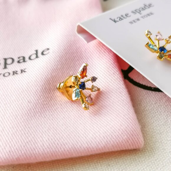 Kate Spade Studs Earrings - Firework Floral Multi color Gold - Picture 3 of 3